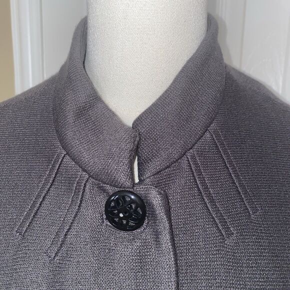 Coldwater Creek Wool Cardigan Blazer Sweater Jacket 10 Gray - Picture 2 of 8